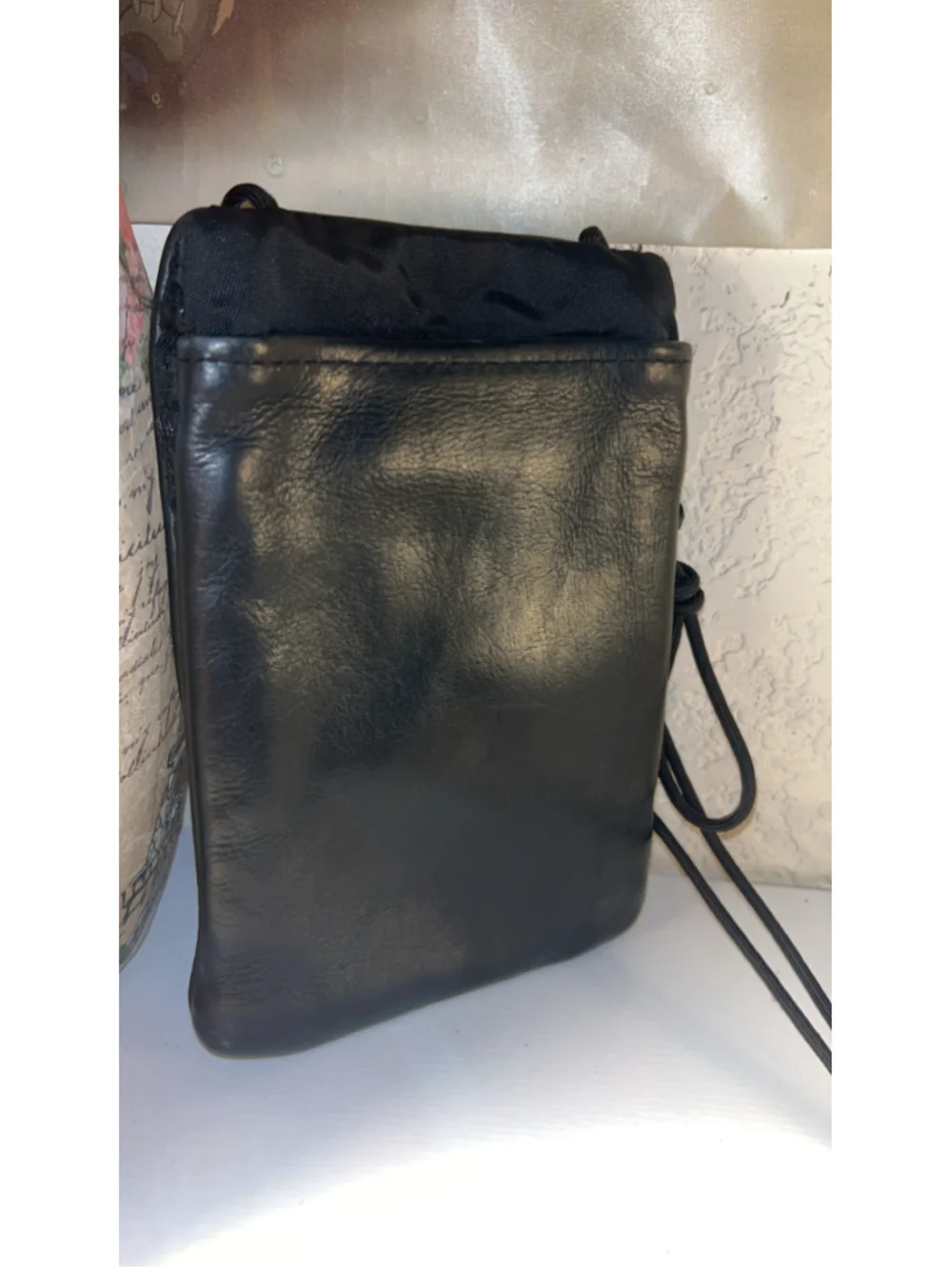 Women's Wild West Black Leather Crossbody Bag One Size